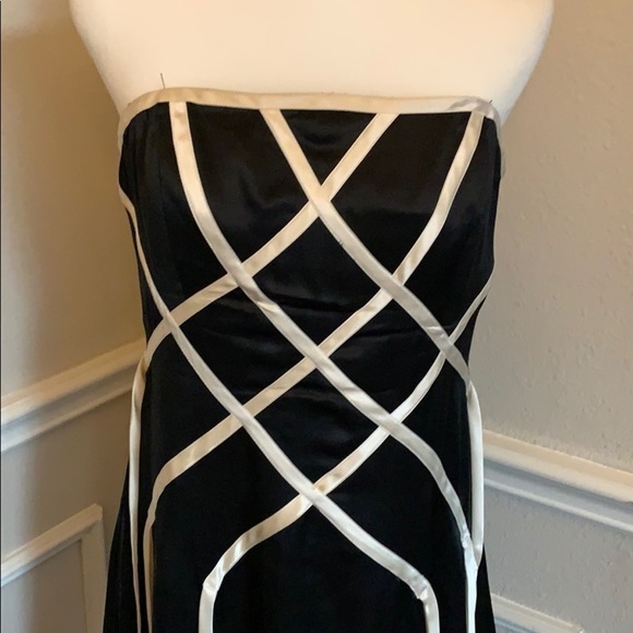 𝅺papell Boutique Evening Strapless Silk Dress 10 - Picture 2 of 7